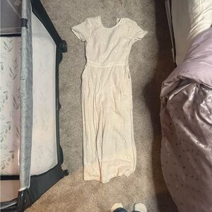 Modest short sleeve romper